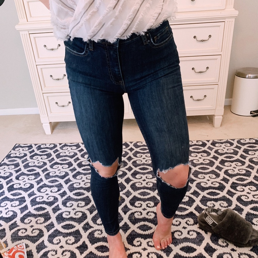 We the free busted knee jeans